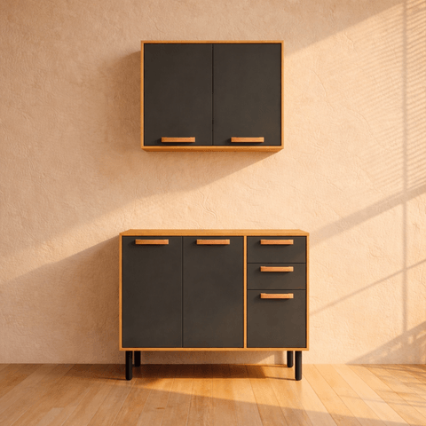 Cozinha moderna com armarios sofisticados Cozinha moderna com armarios sofisticados